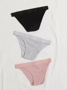 三件套素色內褲套裝