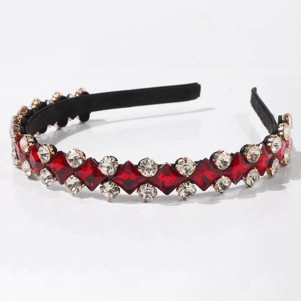 

Gemstone Decor Hair Hoop, Red