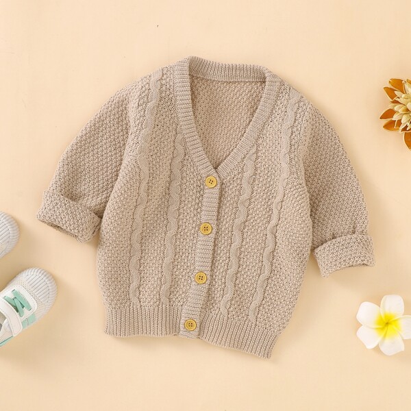 

Baby Unisex Button Up Cardigan, Khaki