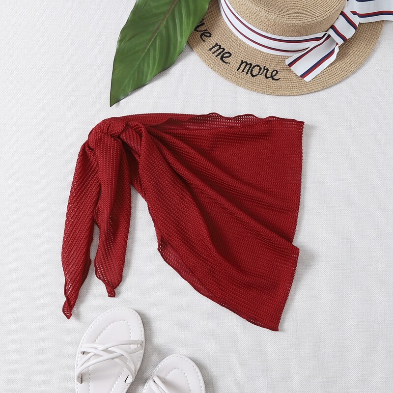 

Solid Knot Decor Cover Up, Burgundy