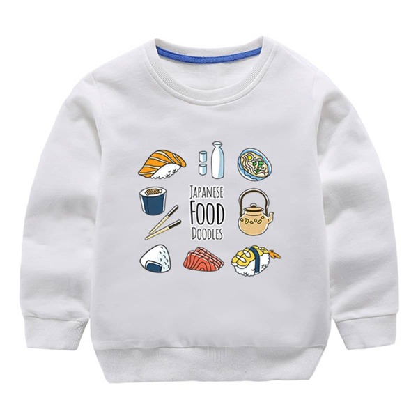 

Toddler Boys Cartoon & Letter Graphic Sweatshirt, White