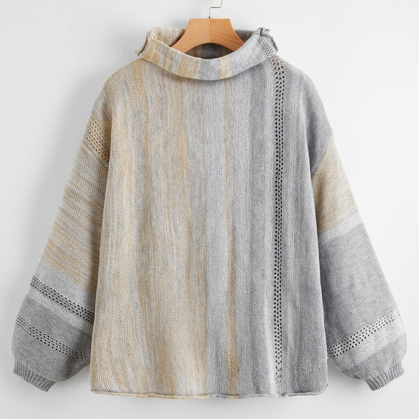 

Drop Shoulder Oversize Sweater, Multicolor