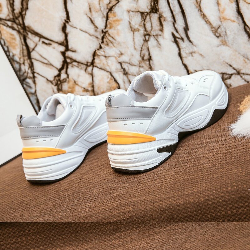

Lace-up Low Top Chunky Sneakers, White