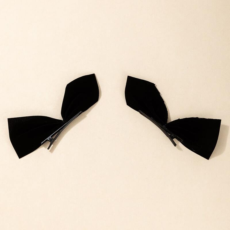 

1pair Butterfly Hair Clip, Black