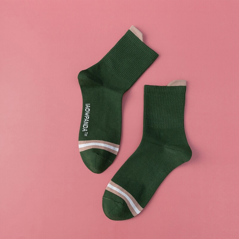 

Guys Striped Crew Socks, Dark green