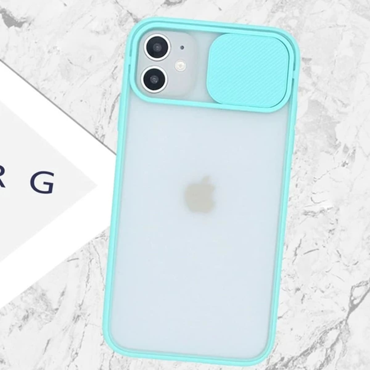 

Contrast Frame iPhone Case, Mint blue