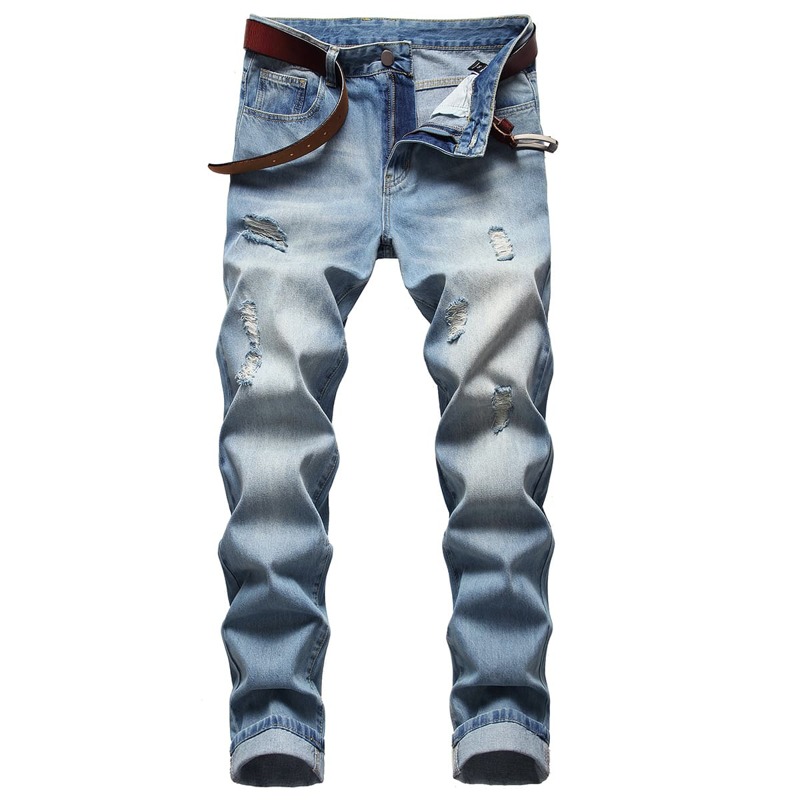 

Guys Ripped Jeans, Light wash