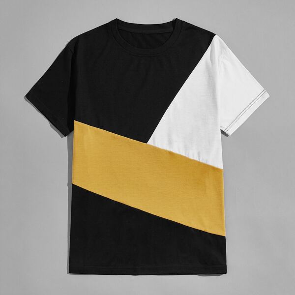 

Men Cut And Sew Tee, Multicolor