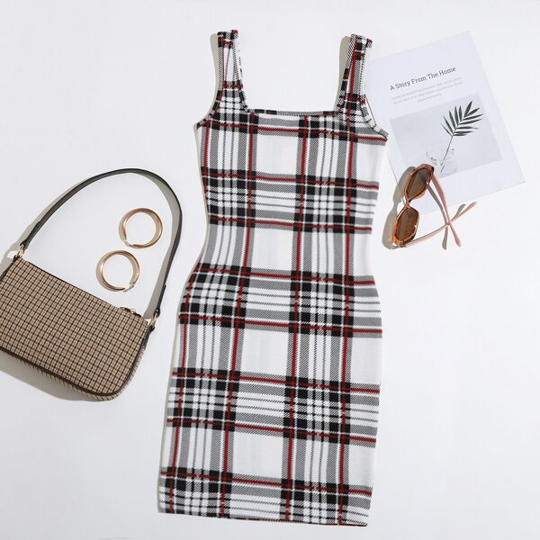 

Tartan Bodycon Dress, Multicolor