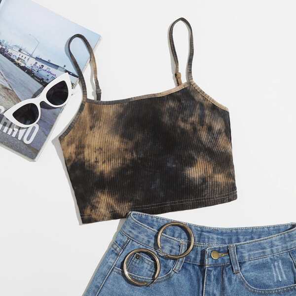 

Tie Dye Crop Cami Top, Multicolor
