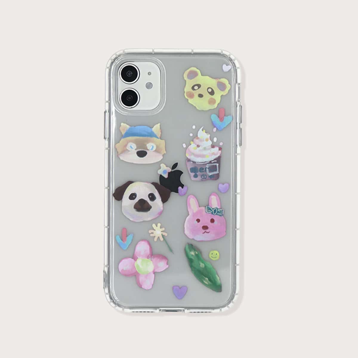 

Cartoon Animal iPhone Case, Clear