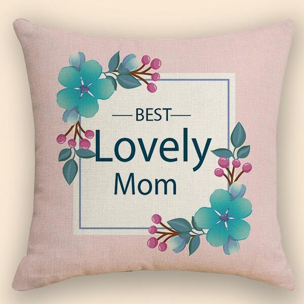 

Flower Print Cushion Cover Without Filler, Multicolor
