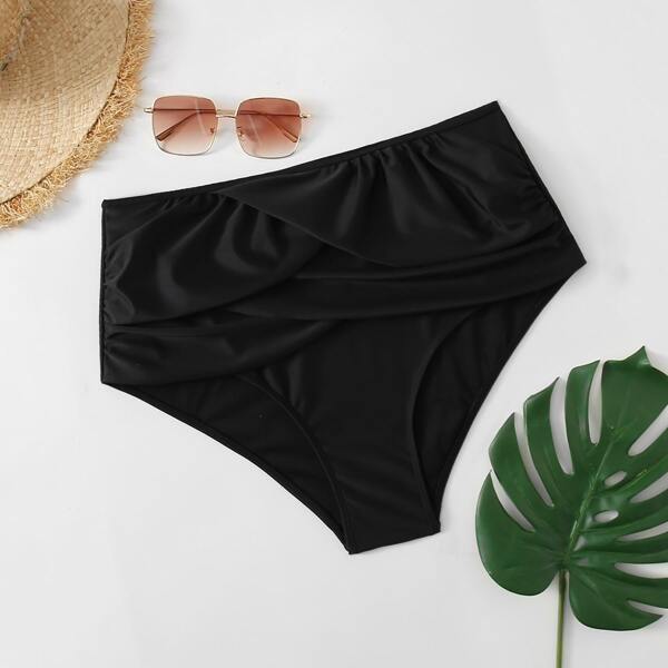 

Plus Ruched Bikini Panty, Black