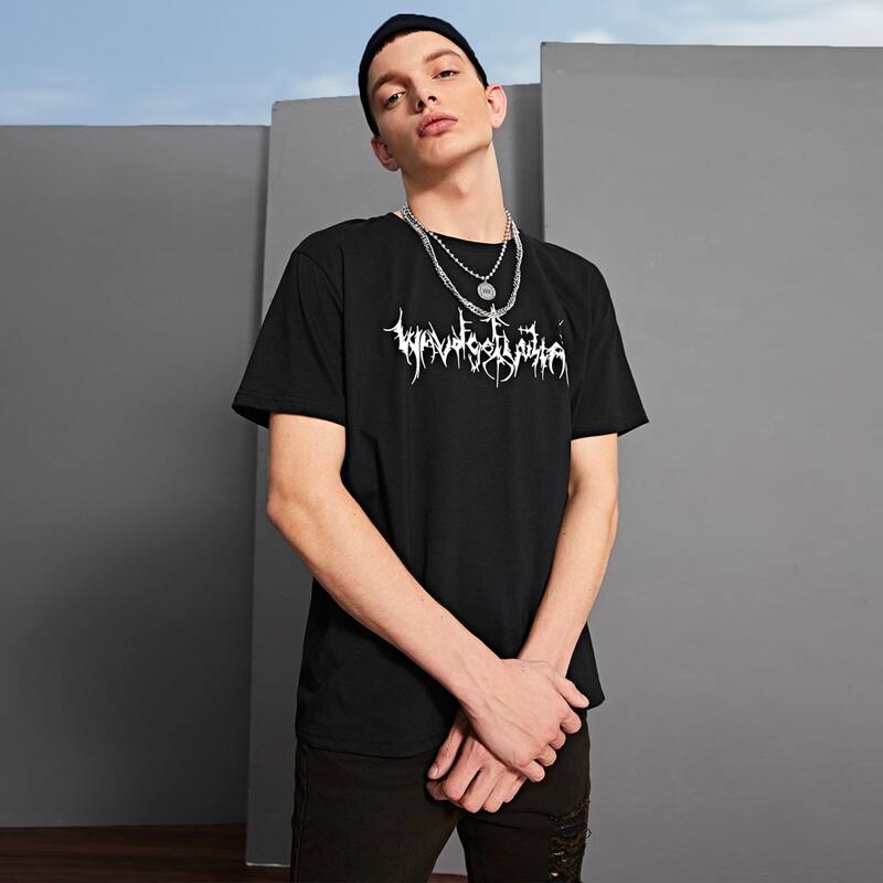 

Guys Graphic Print Tee, Black