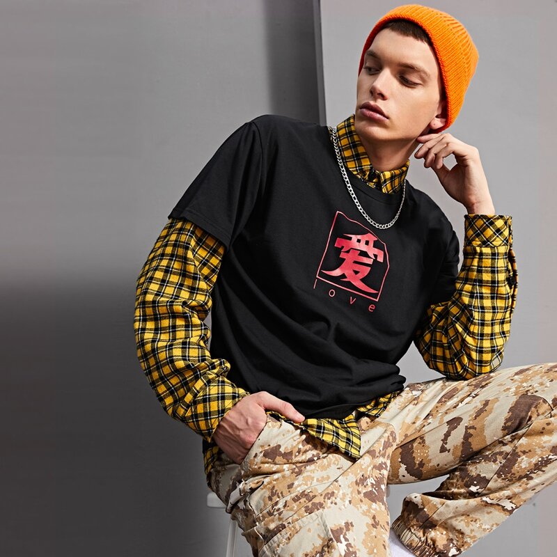 

Guys Letter Graphic Tee, Black