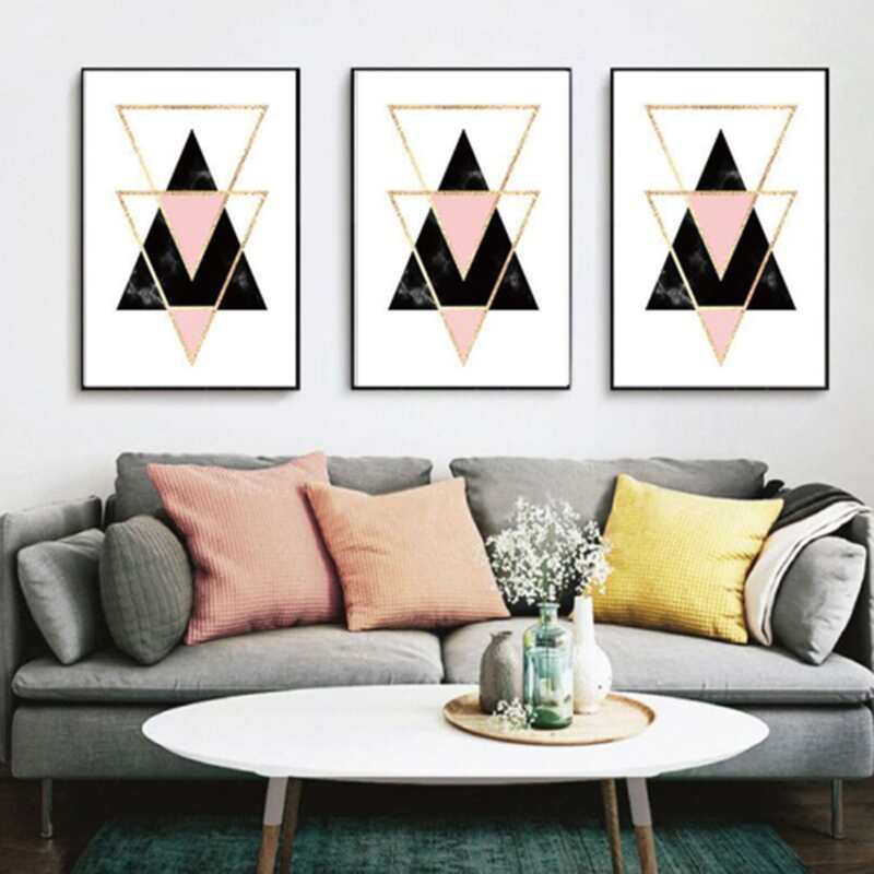 

Geo Print Wall Painting Without Frame, Multicolor