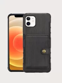 Funda compatible con iphone con botón - Negro - Ver 1
