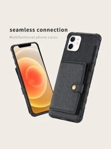Funda compatible con iphone con botón - Negro - Ver 2