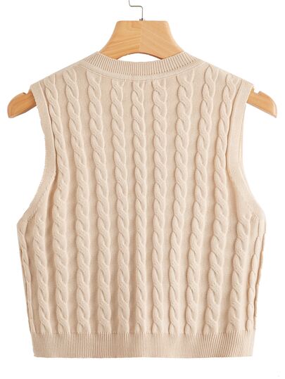Cable Knit Sweater Vest