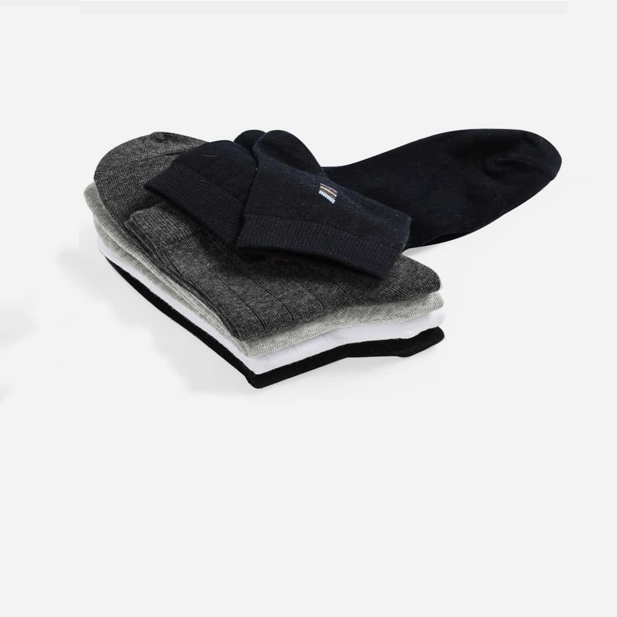 

Guys 5pairs Simple Crew Socks, Multicolor