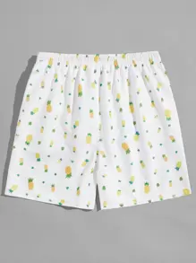 Surfspeed Men Pineapple Print Swim Trunks,Hawaiian - White - View 2