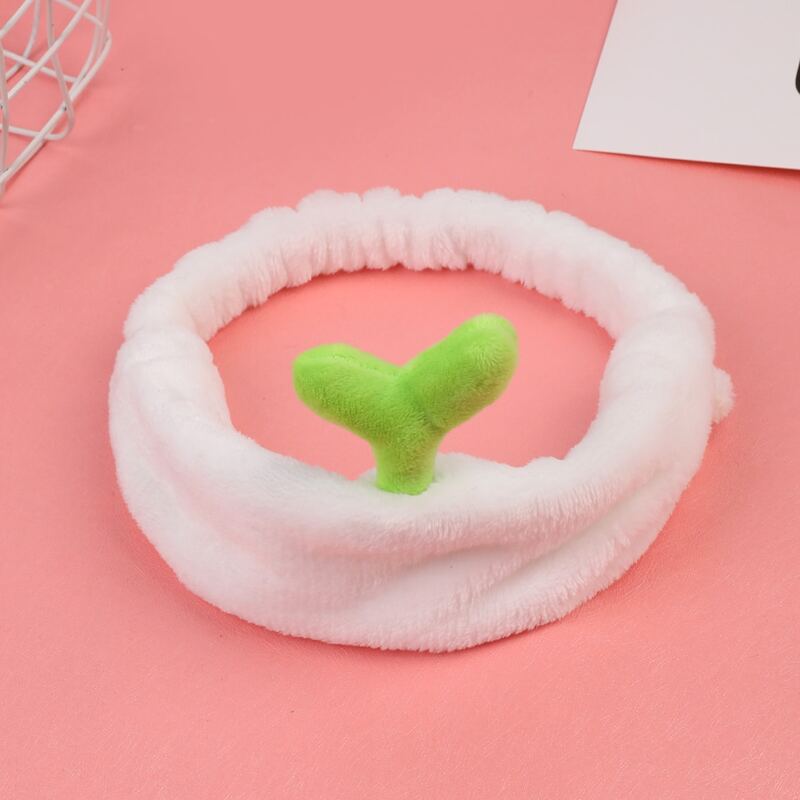 

1pc Leaf Bath Headband, White