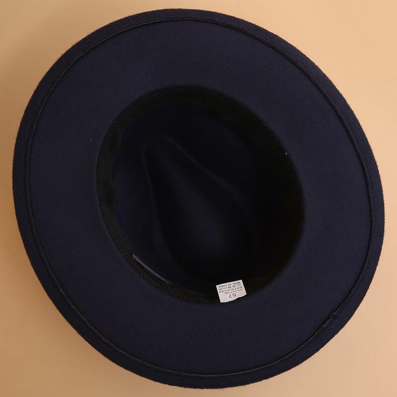 

Buckle Decor Floppy Hat, Navy blue