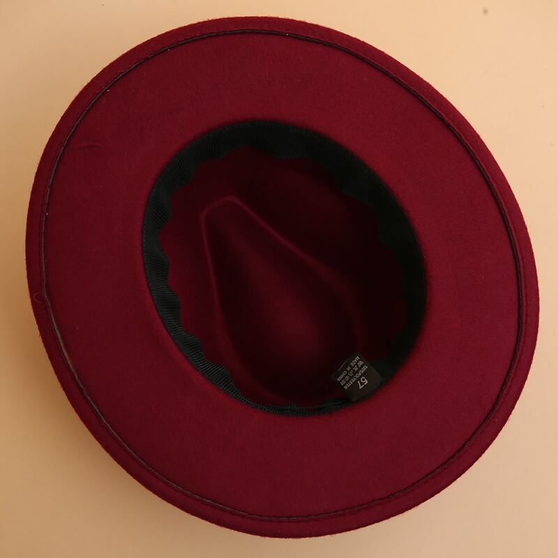 

Buckle Decor Floppy Hat, Burgundy