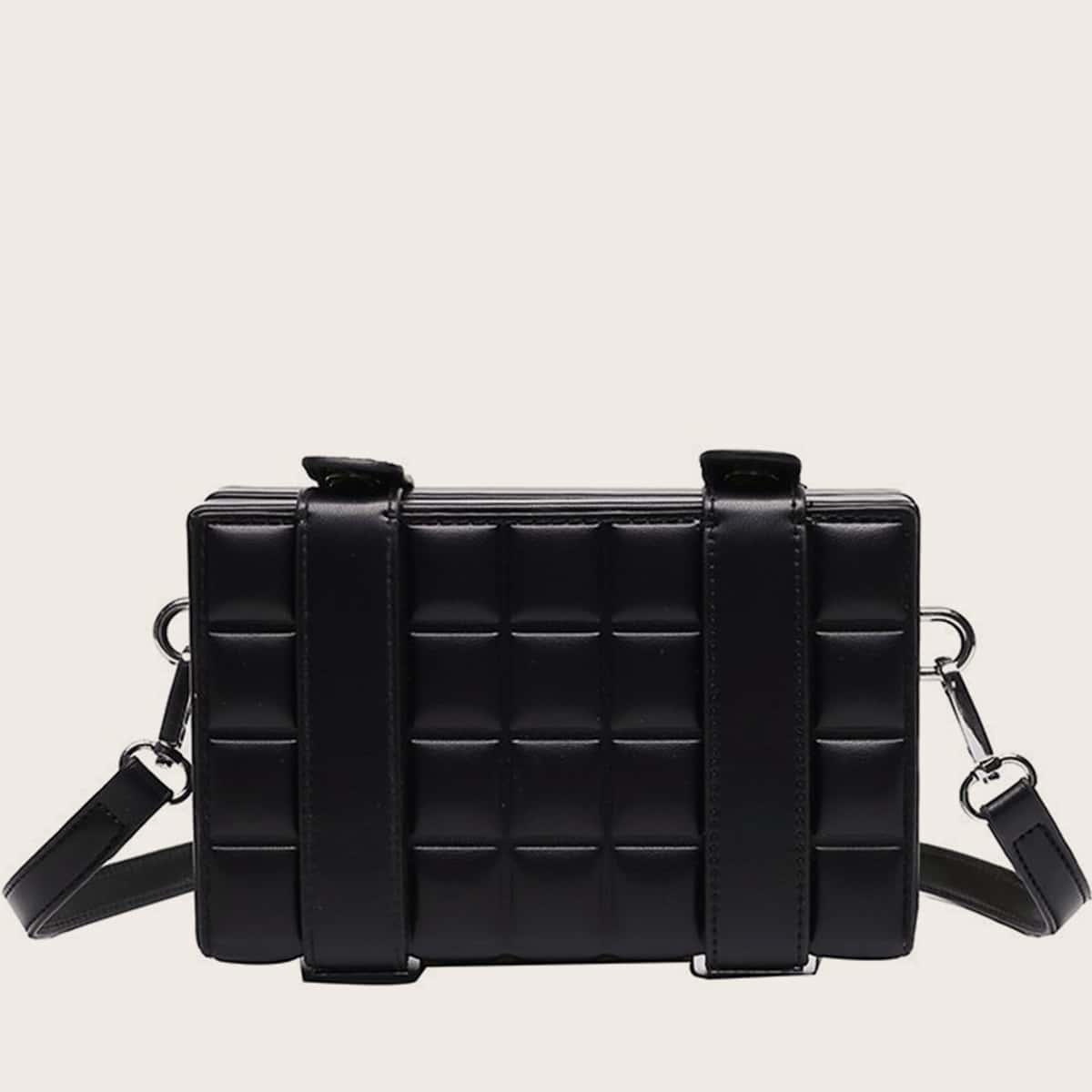 

Quilted Box Bag, Black