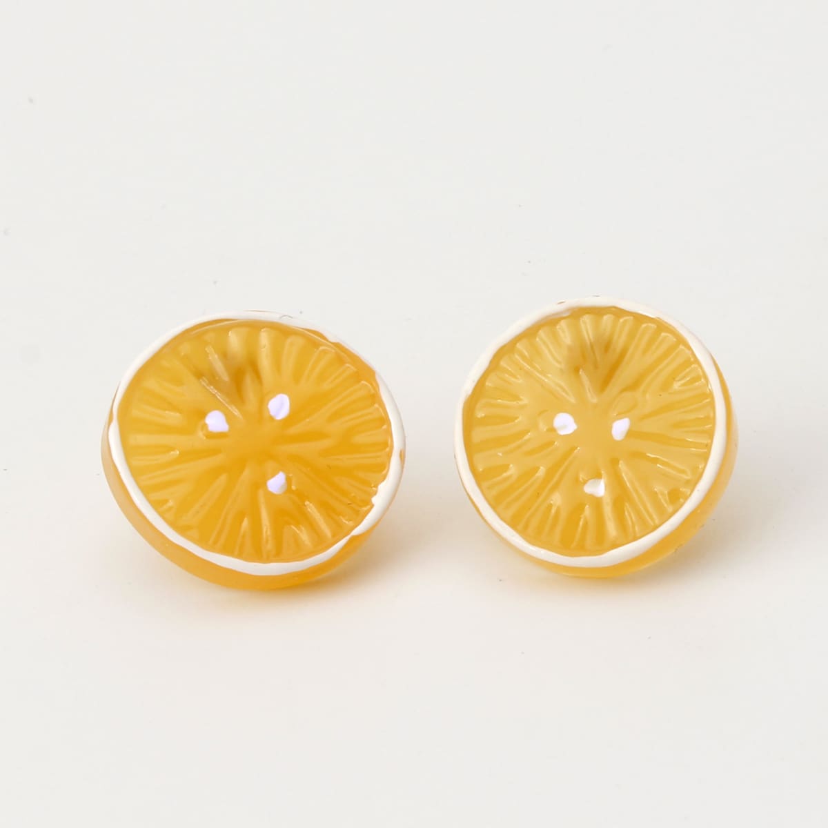 

Orange Round Stud Earrings