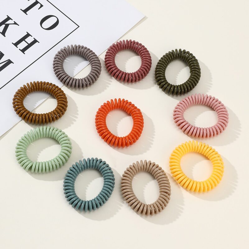 

5pcs Random Coil Hair Tie, Multicolor