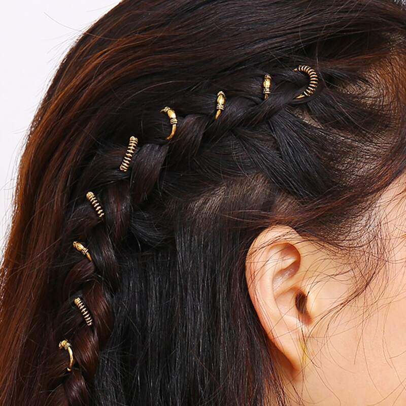 

10pcs Hair Spinners, Gold