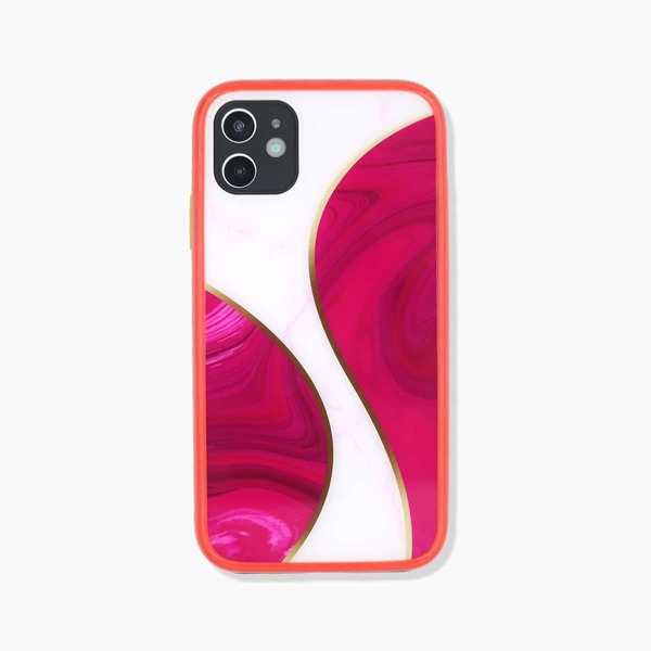 

Чехол для iPhone с узором, Ярко-розовый