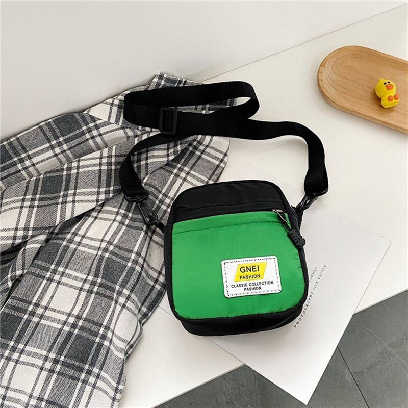 

Letter Patch Colorblock Crossbody Bag, Multicolor
