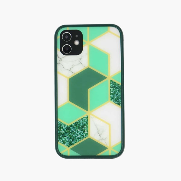 

Чехол для iPhone с мраморным узором, Зелёный