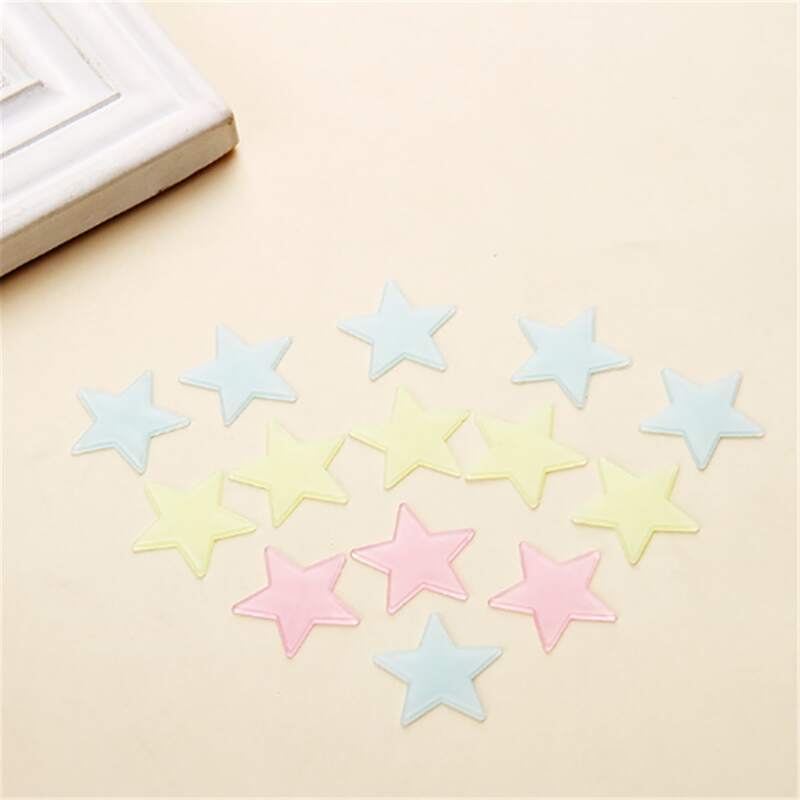 

1pack Random Luminous Star Wall Sticker, Multicolor
