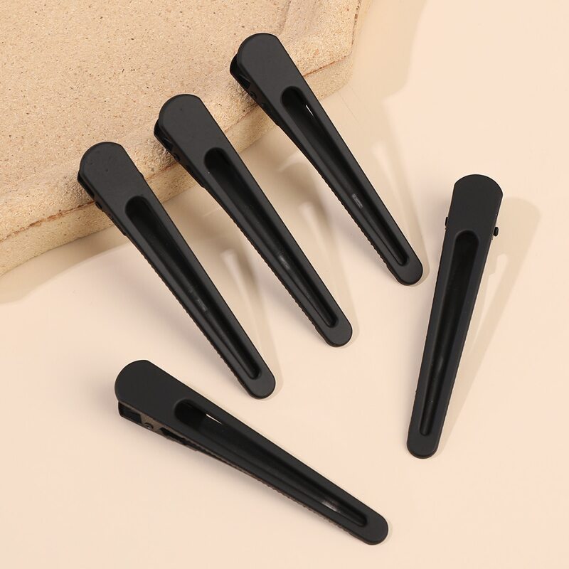 

5pcs Solid Hair Clip, Black