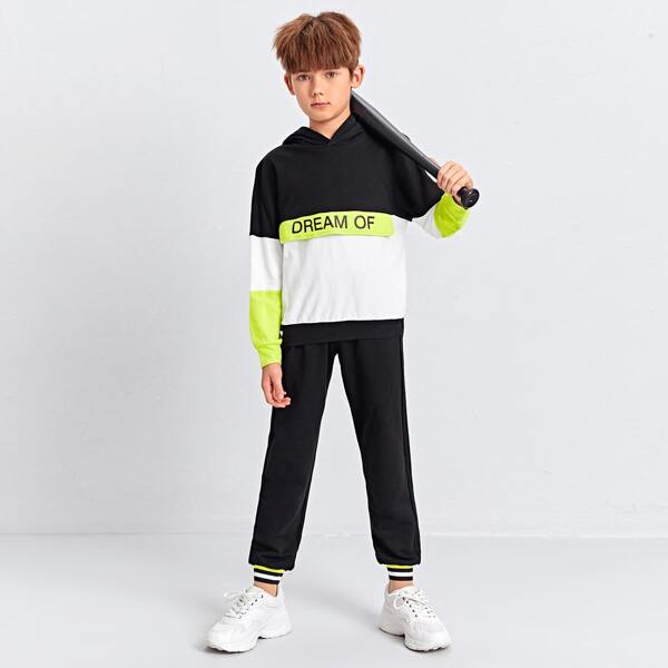 

Толстовка и джоггеры для мальчиков, Черный и белый
