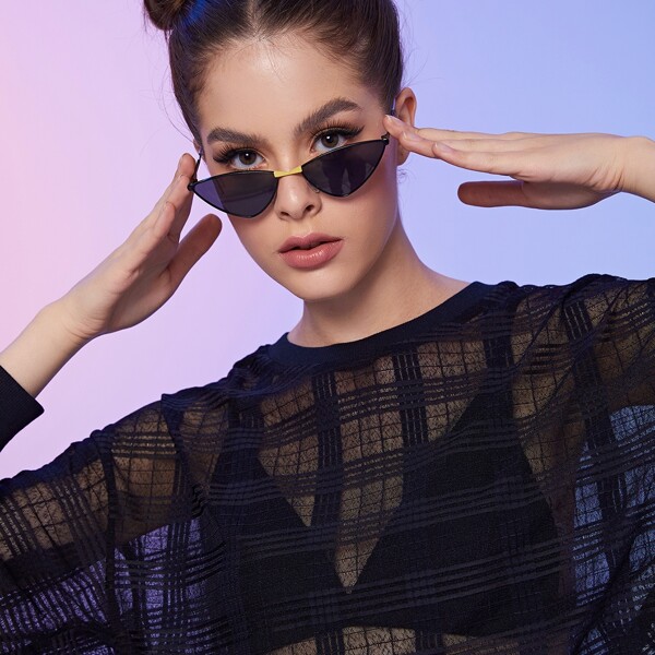 

Cat Eye Sunglasses, Black