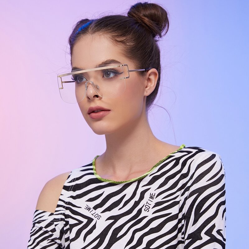 

Rimless Shield Glasses