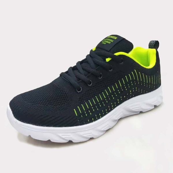 

Men Lace Up Front Knit Sneakers, Black
