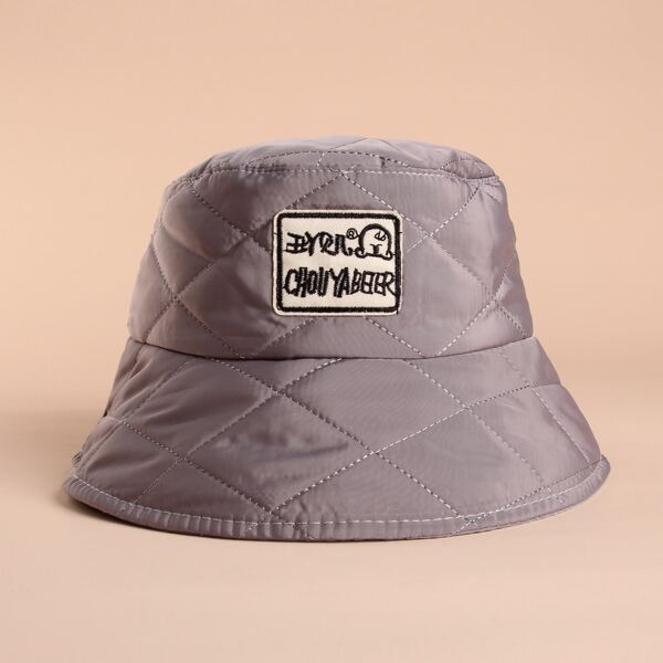 

Toddler Kids Letter Embroidery Bucket Hat, Grey