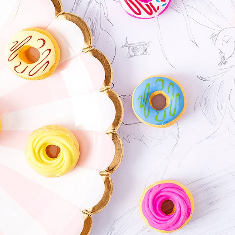 

6pcs Random Color Donut Eraser, Multicolor
