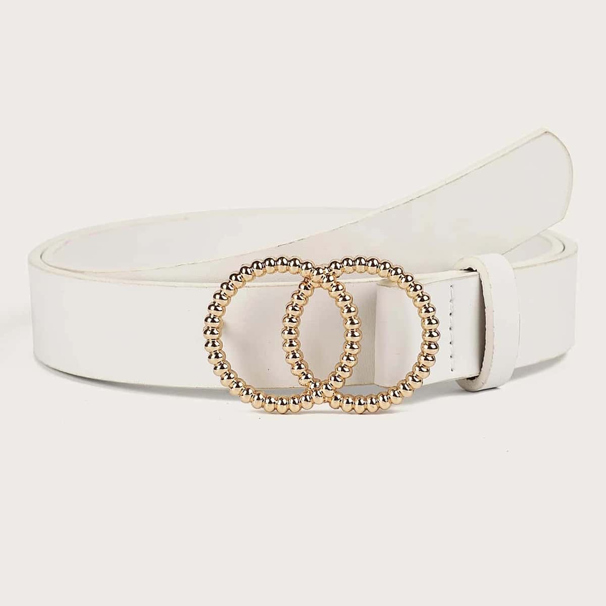 

Ring Buckle Belt, White