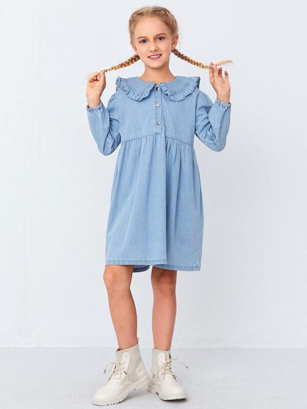 girls denim dress
