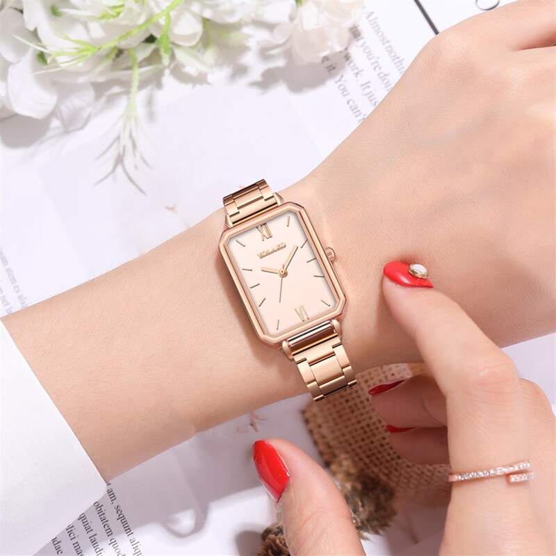 

1pc Rectangle Pointer Quartz Watch