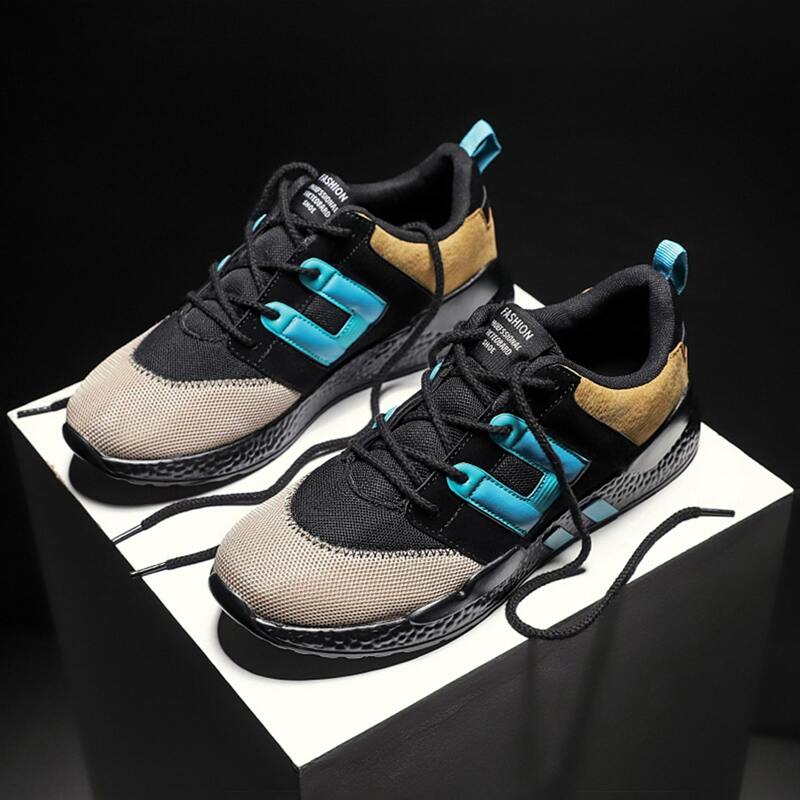 

Guys Lace Up Front Colorblock Sneakers, Black