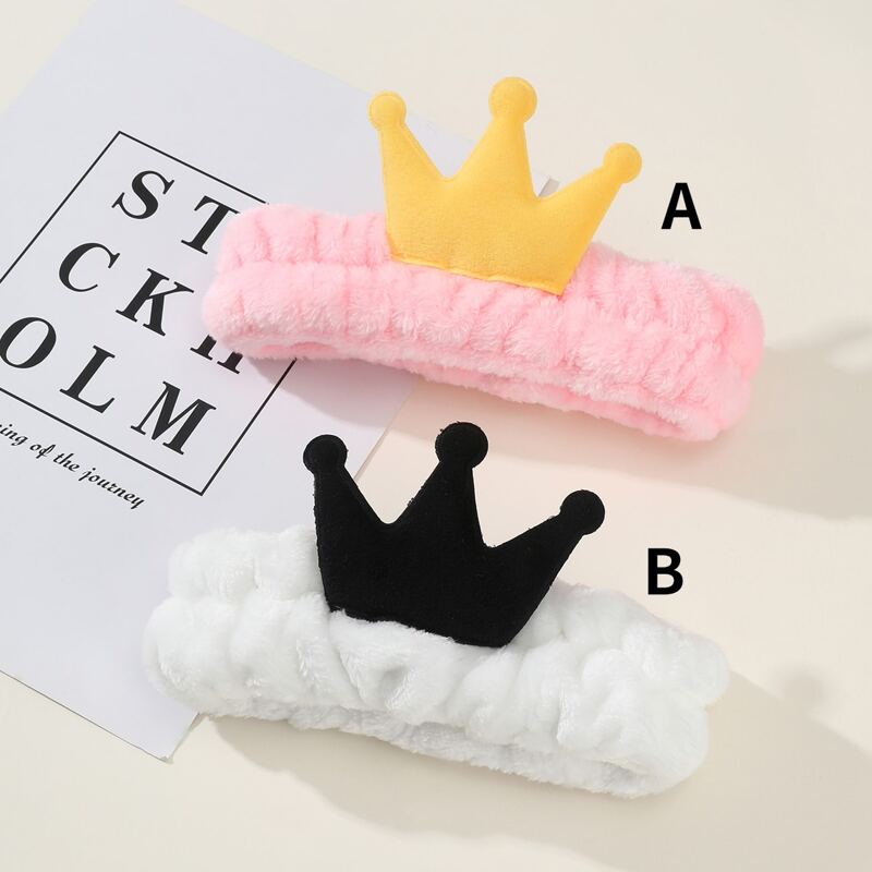 

1pc Colorblock Crown Bath Headband, Multicolor