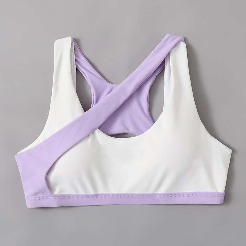 

Colorblock Cut-out Bikini Top, Multicolor