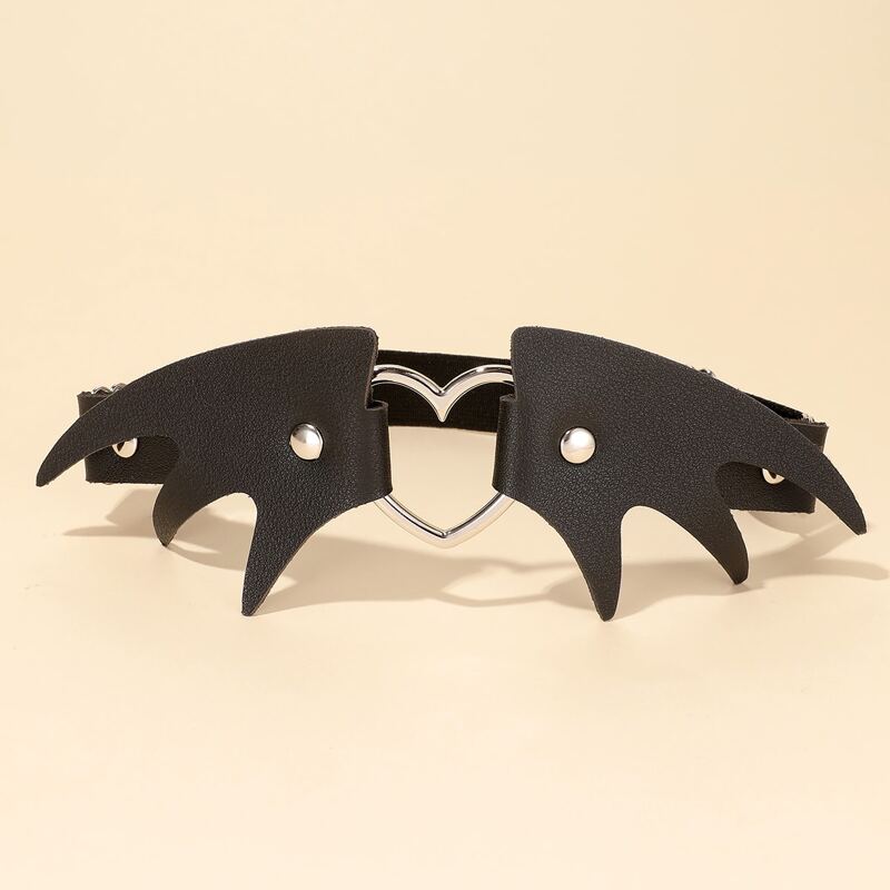 

1pc Batwing Thigh Belt, Black